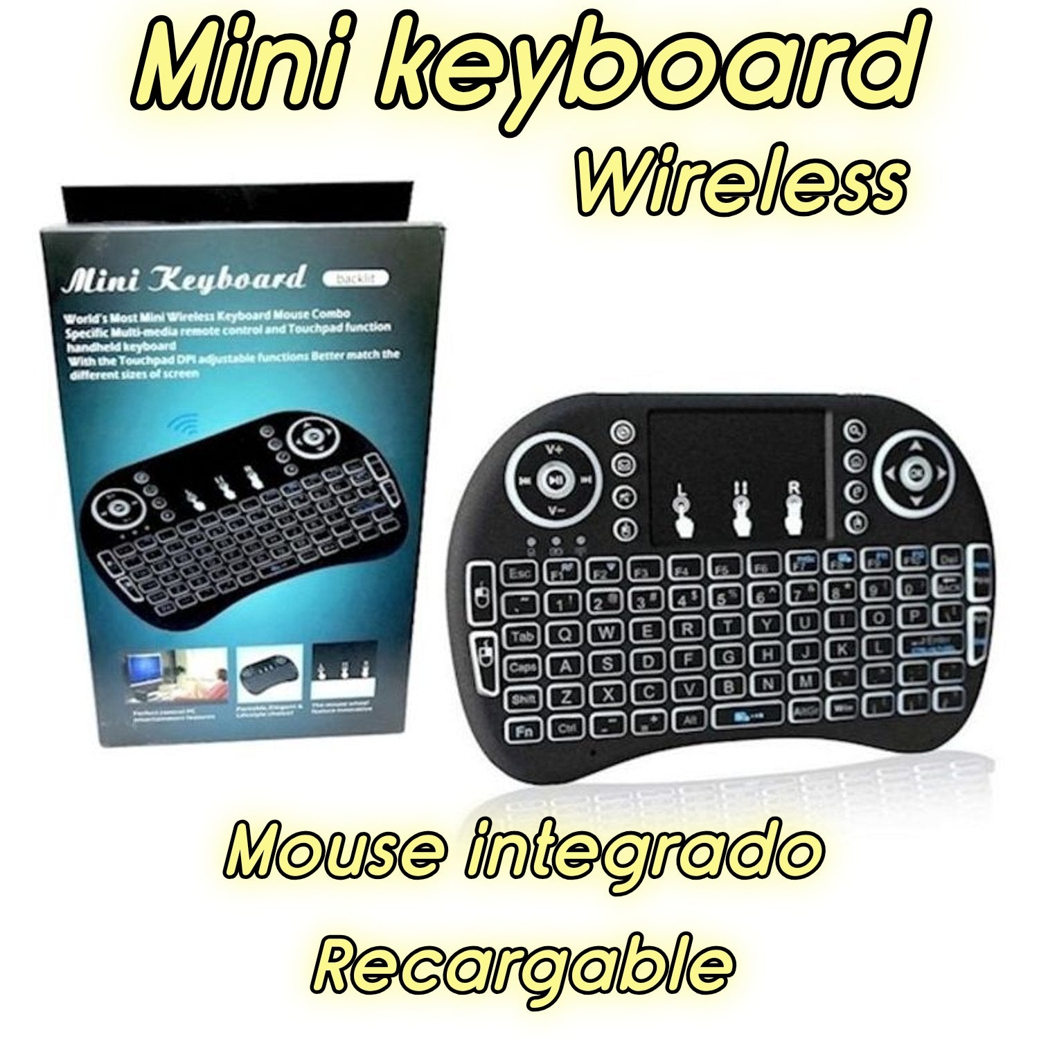 Mini keyboard recargable